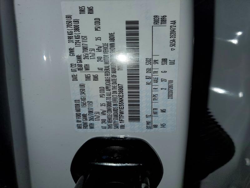 Продажа на аукционе авто 2022 Ford F150, vin: 1FTFW1E55NKE36907, номер лота: 72379825