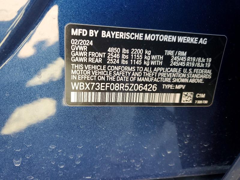 Продажа на аукционе авто 2024 Bmw X1, vin: WBX73EF08R5Z06426, номер лота: 73858965