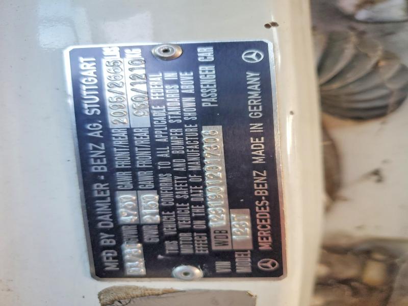 Aukcja sprzedaży 1980 Mercedes-benz 300, vin: 12319012017308, numer aukcji: 96653265