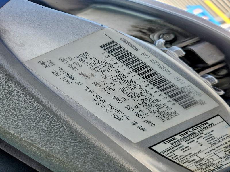 2001 Mitsubishi Galant მანქანა იყიდება აუქციონზე, vin: 4A3AA46G11E124521, აუქციონის ნომერი: 73772575