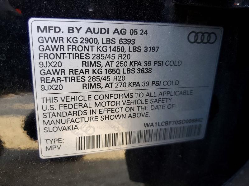Aukcja sprzedaży 2025 Audi Q7, vin: WA1LCBF70SD006942, numer aukcji: 73432575