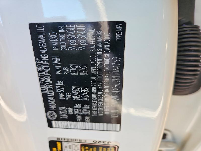 2024 Hyundai Santa Fe მანქანა იყიდება აუქციონზე, vin: 5NMP5DGL2RH064769, აუქციონის ნომერი: 97870475