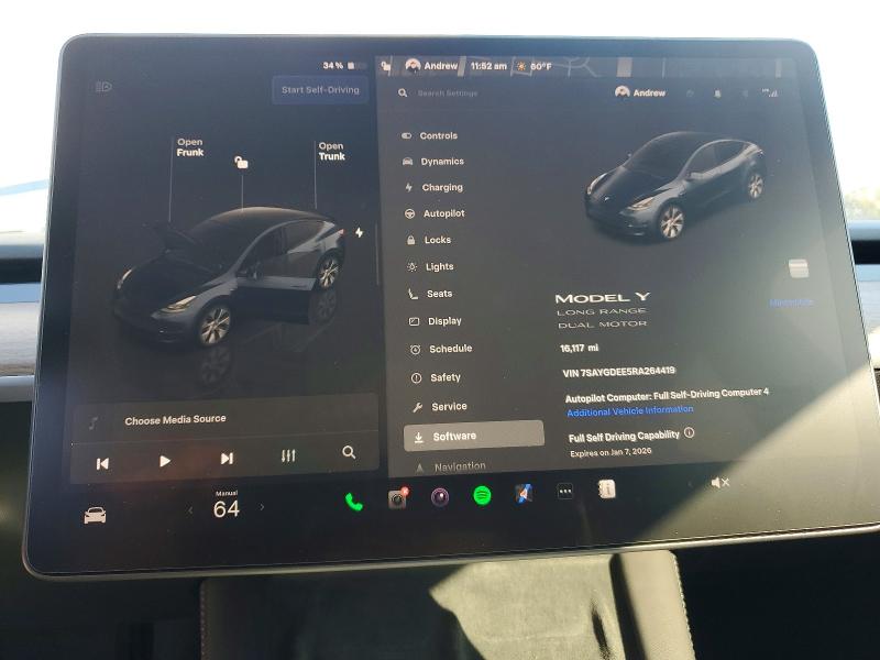 99557335 :رقم المزاد ، 7SAYGDEE5RA264419 vin ، 2024 Tesla Model Y مزاد بيع
