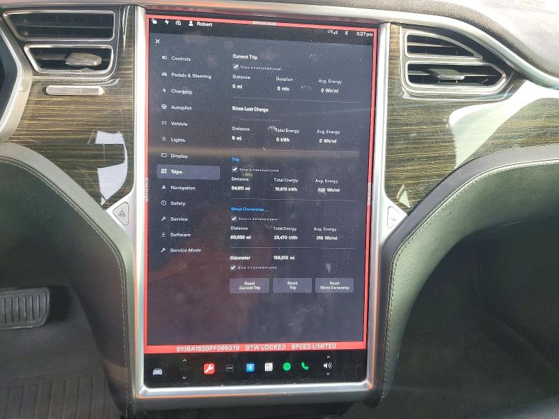 Продажа на аукционе авто 2015 Tesla Model S, vin: 5YJSA1S20FF095079, номер лота: 95640365