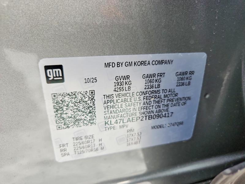 74824705 :رقم المزاد ، KL47LAEP2TB090417 vin ، 2026 Buick Envista مزاد بيع