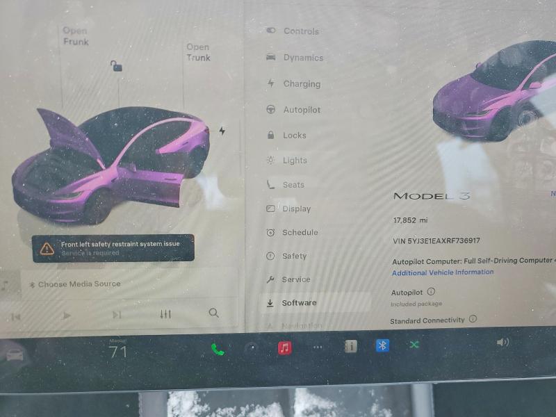 73901605 :رقم المزاد ، 5YJ3E1EAXRF736917 vin ، 2024 Tesla Model 3 مزاد بيع