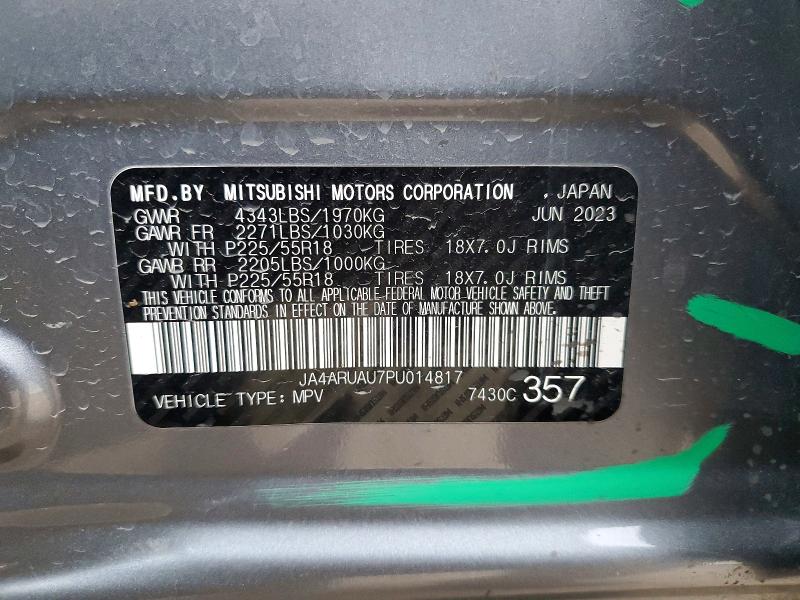Продаж на аукціоні авто 2023 Mitsubishi Outlander Sport, vin: JA4ARUAU7PU014817, номер лоту: 73726985