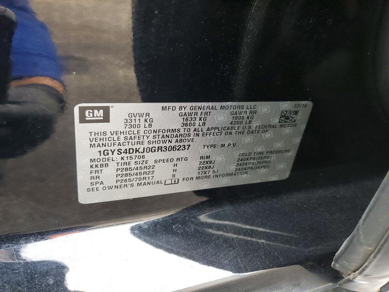 Продаж на аукціоні авто 2016 Cadillac Escalade P, vin: 1GYS4DKJ0GR306237, номер лоту: 74120995