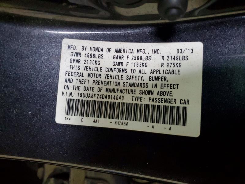 Aukcja sprzedaży 2013 Acura Tl, vin: 19UUA8F24DA014040, numer aukcji: 98172565