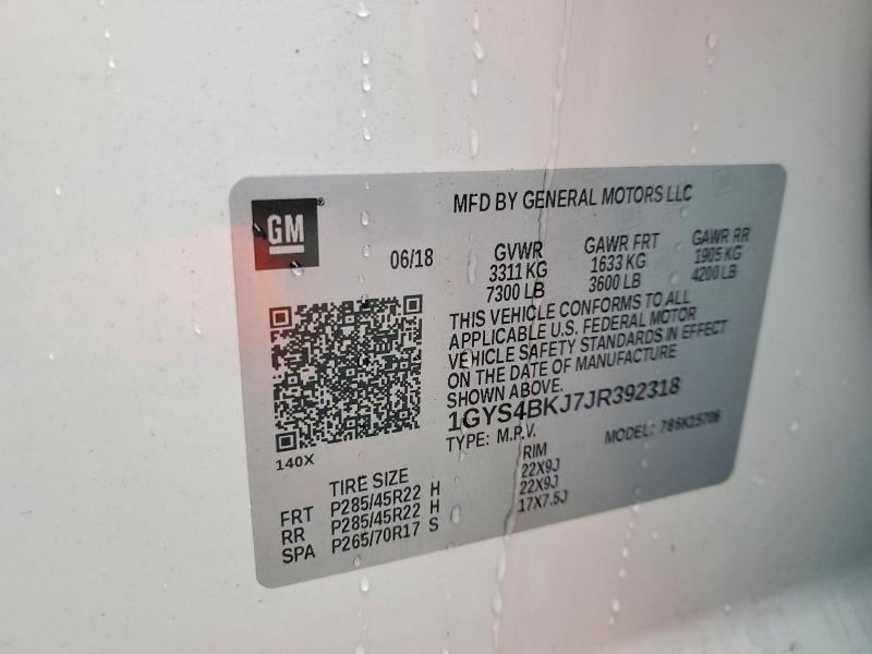 Продаж на аукціоні авто 2018 Cadillac Escalade, vin: 1GYS4BKJ7JR392318, номер лоту: 97145505