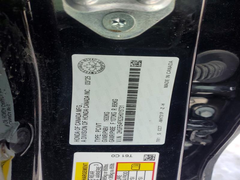Продаж на аукціоні авто 2025 Honda Civic, vin: 2HGFE4F82SH015731, номер лоту: 73712095