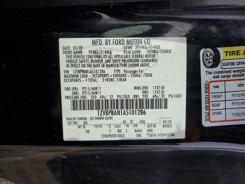 Продаж на аукціоні авто 2010 Ford Mustang, vin: 1ZVBP8AN1A5101286, номер лоту: 75076695