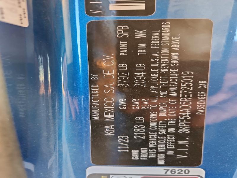 99014185 :رقم المزاد ، 3KPF54AD5RE725019 vin ، 2024 Kia Forte مزاد بيع