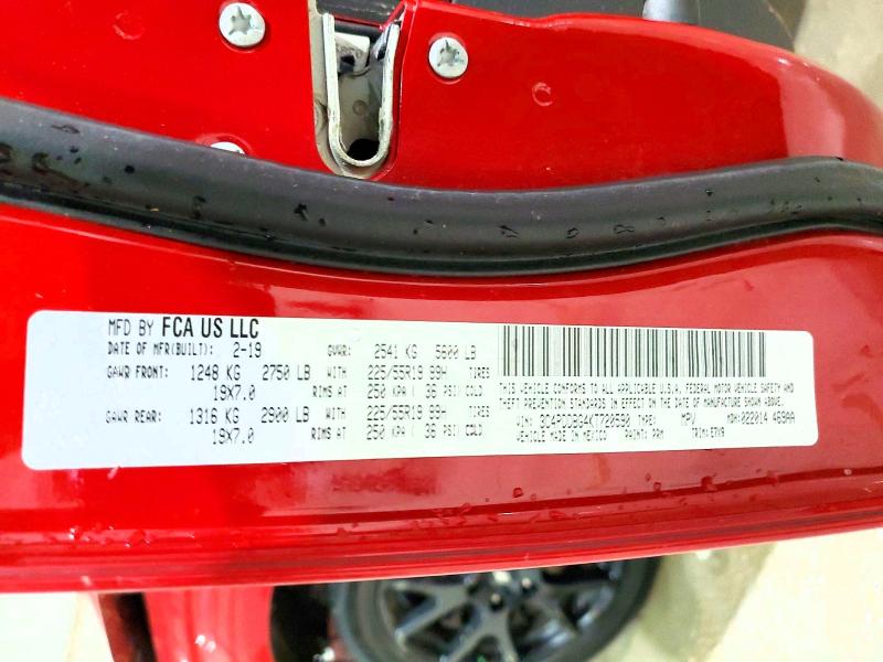 98598175 :رقم المزاد ، 3C4PDDBG4KT720590 vin ، 2019 Dodge Journey مزاد بيع