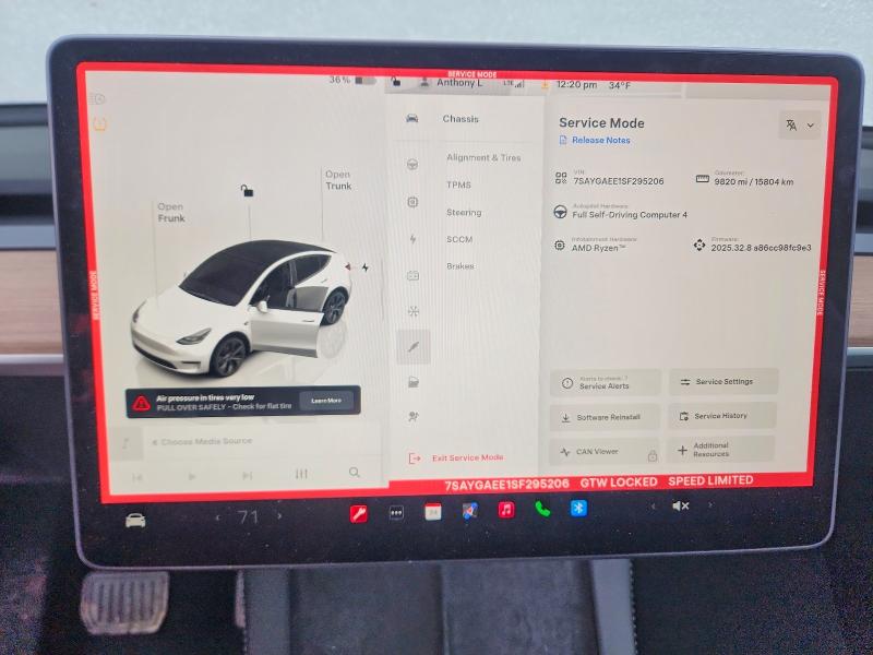 2025 Tesla Model Y მანქანა იყიდება აუქციონზე, vin: 7SAYGAEE1SF295206, აუქციონის ნომერი: 97927535