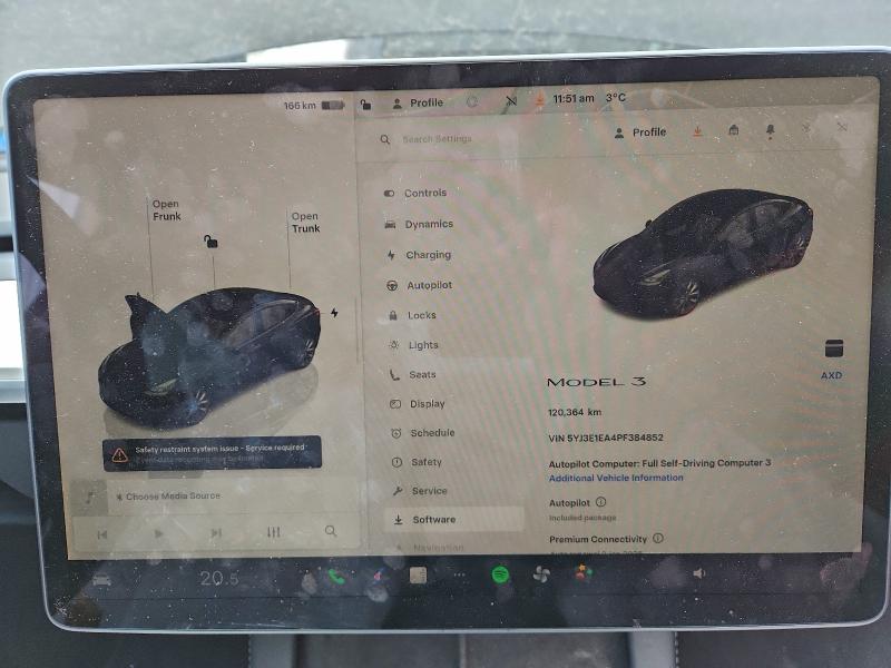 Продаж на аукціоні авто 2023 Tesla Model 3, vin: 5YJ3E1EA4PF384852, номер лоту: 96905495