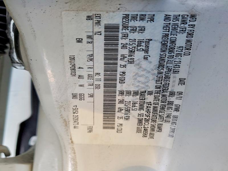 74027045 :رقم المزاد ، 1FAHP3F28CL246568 vin ، 2012 Ford Focus مزاد بيع