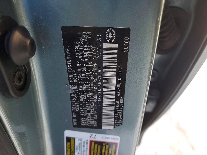 Aukcja sprzedaży 2010 Toyota Camry, vin: 4T1BF3EK2AU520290, numer aukcji: 74060015