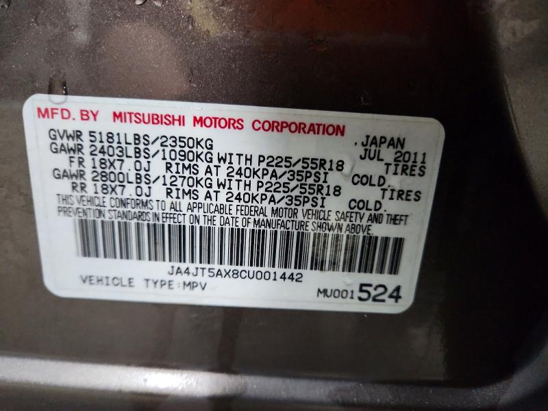 Продаж на аукціоні авто 2012 Mitsubishi Outlander, vin: JA4JT5AX8CU001442, номер лоту: 74001775