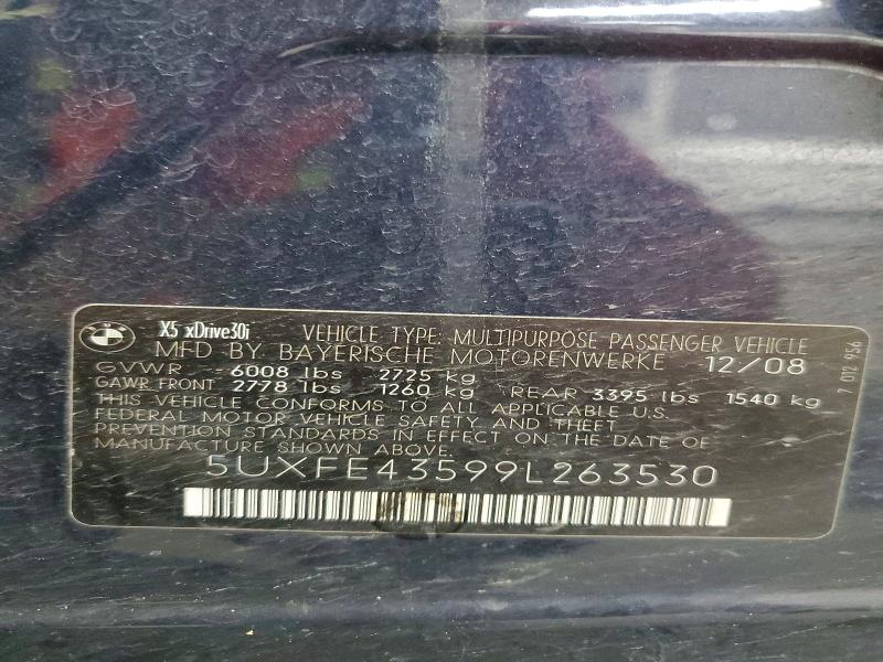 Aukcja sprzedaży 2009 Bmw X5 Xdrive3, vin: 5UXFE43599L263530, numer aukcji: 74057195