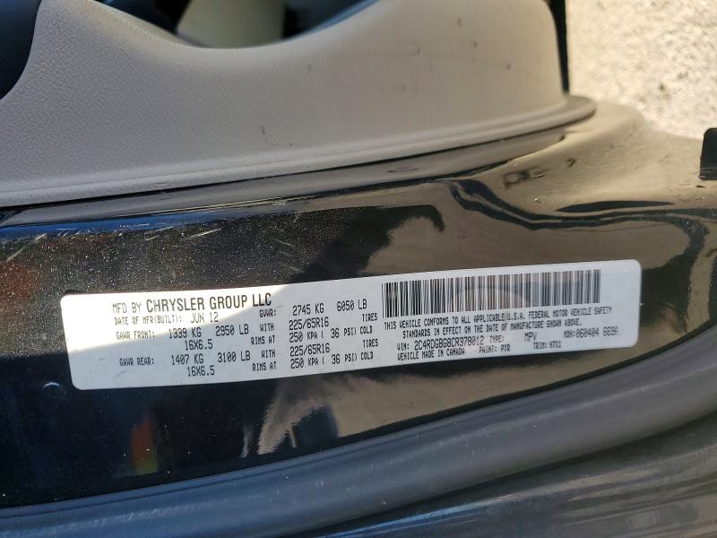 Aukcja sprzedaży 2012 Dodge Grand Cara, vin: 2C4RDGBG8CR378012, numer aukcji: 99125505