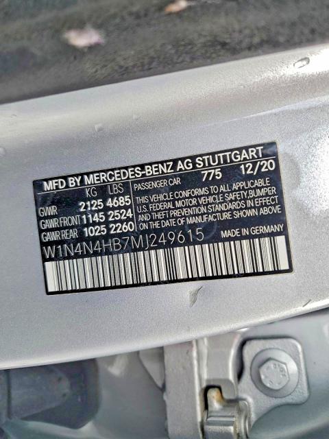 Продажа на аукционе авто 2021 Mercedes-benz Gla, vin: W1N4N4HB7MJ249615, номер лота: 73541915