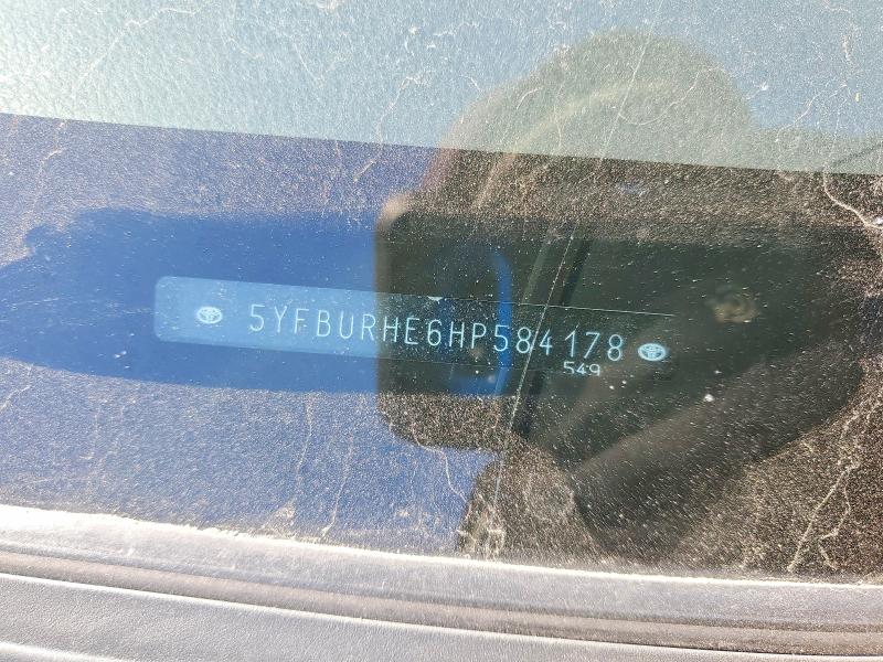 Auction sale of the 2017 Toyota Corolla, vin: 5YFBURHE6HP584178, lot number: 74989005