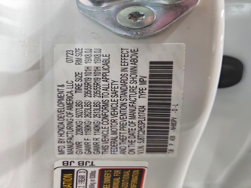 74942335 :رقم المزاد ، 5J8TC2H53PL017434 vin ، 2023 Acura Rdx مزاد بيع