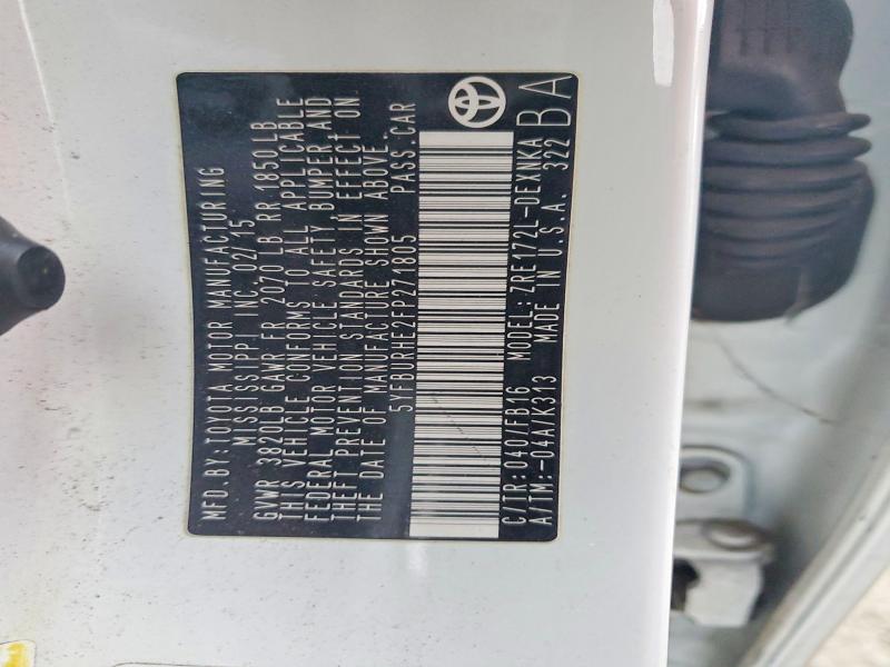 73736095 :رقم المزاد ، 5YFBURHE2FP271805 vin ، 2015 Toyota Corolla مزاد بيع