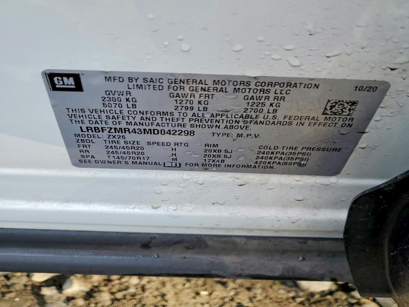Продаж на аукціоні авто 2021 Buick Envision, vin: LRBFZMR43MD042298, номер лоту: 99391635