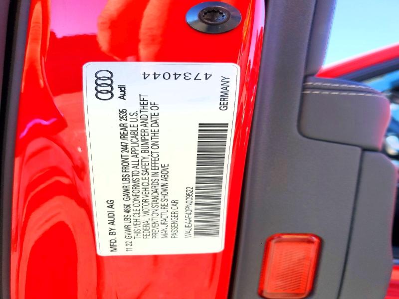 Продажа на аукционе авто 2023 Audi A4, vin: WAUEAAF40PN009522, номер лота: 72903985