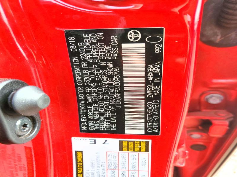 Aukcja sprzedaży 2018 Toyota Prius Prime, vin: JTDKARFP3J3095796, numer aukcji: 98317355