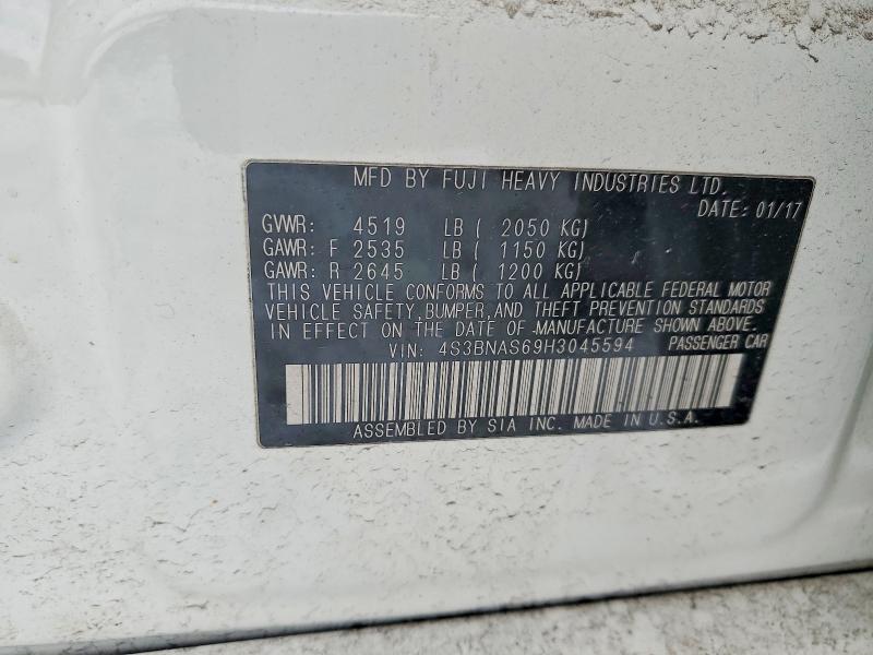 Продаж на аукціоні авто 2017 Subaru Legacy, vin: 4S3BNAS69H3045594, номер лоту: 73523485