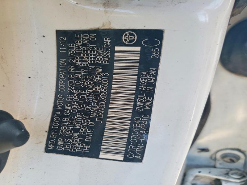 Продаж на аукціоні авто 2013 Toyota Prius, vin: JTDKN3DUXD5560013, номер лоту: 72861355