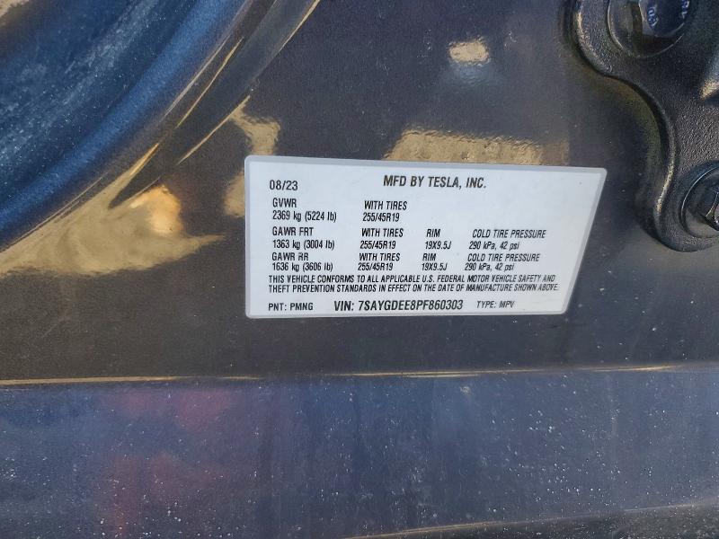 Aukcja sprzedaży 2023 Tesla Model Y, vin: 7SAYGDEE8PF860303, numer aukcji: 72669315