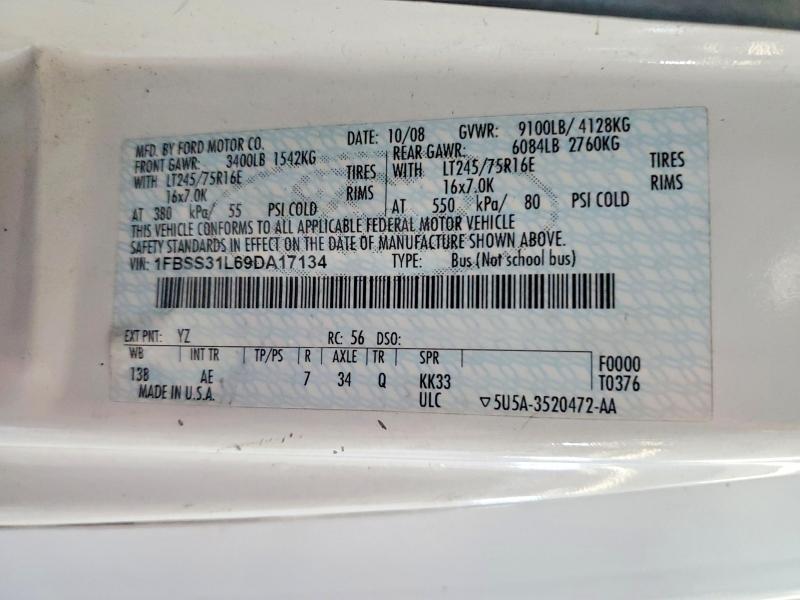 Продаж на аукціоні авто 2009 Ford Econoline, vin: 1FBSS31L69DA17134, номер лоту: 73290855