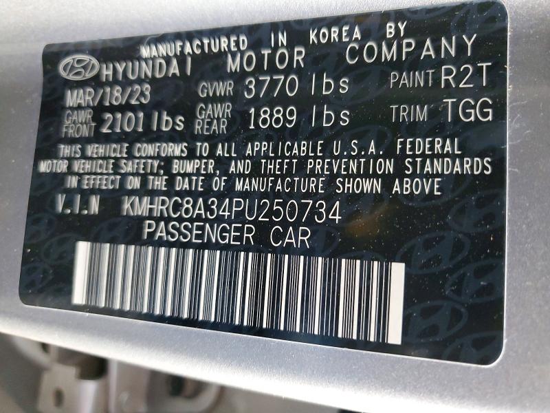 Aukcja sprzedaży 2023 Hyundai Venue, vin: KMHRC8A34PU250734, numer aukcji: 73861345