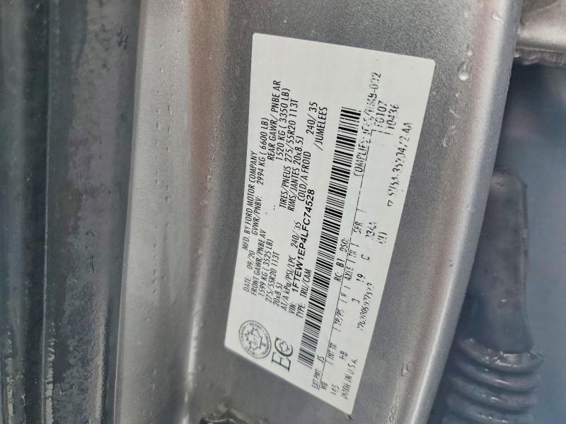 2020 Ford F150 მანქანა იყიდება აუქციონზე, vin: 1FTEW1EP4LFC74528, აუქციონის ნომერი: 99221555