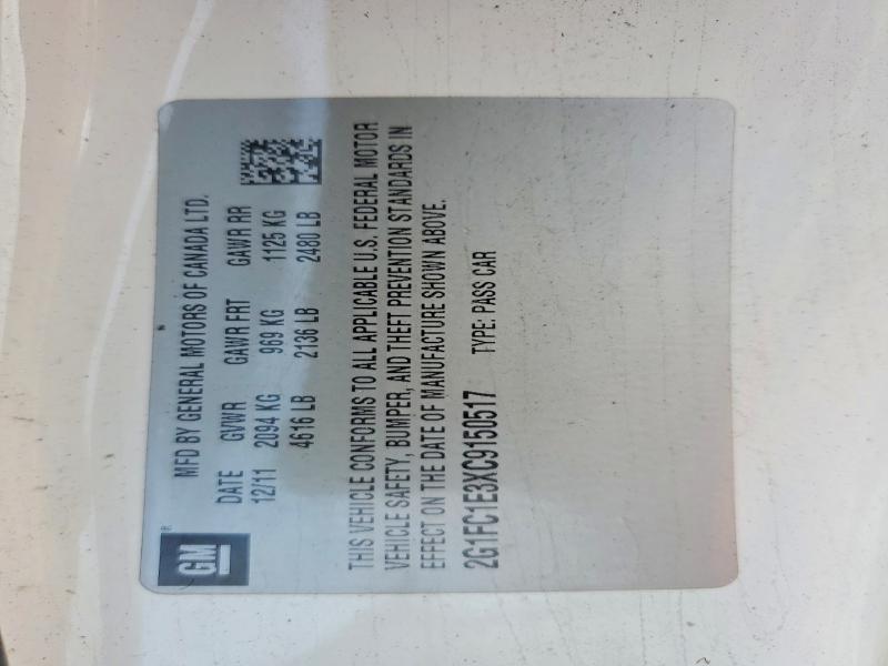 Продаж на аукціоні авто 2012 Chevrolet Camaro, vin: 2G1FC1E3XC9150517, номер лоту: 98186235