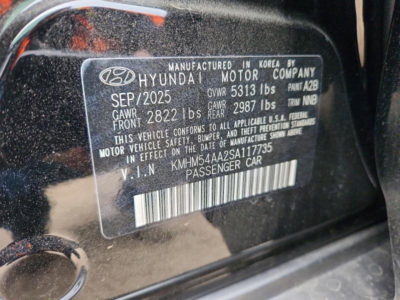 Продаж на аукціоні авто 2025 Hyundai Ioniq 6, vin: KMHM54AA2SA117735, номер лоту: 74278715