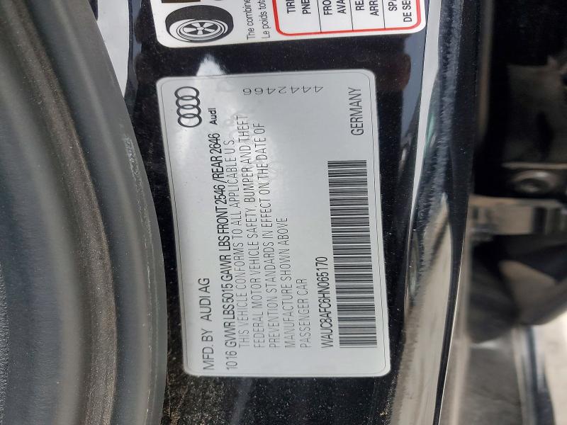Aukcja sprzedaży 2017 Audi A6, vin: WAUC8AFC6HN065170, numer aukcji: 74652685