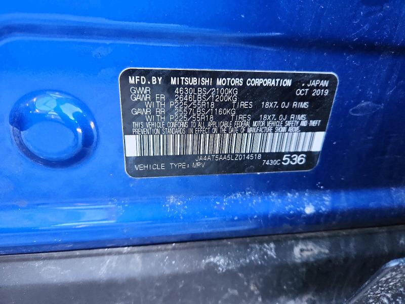 Продаж на аукціоні авто 2020 Mitsubishi Eclipse Cross, vin: JA4AT5AA5LZ014518, номер лоту: 75468205