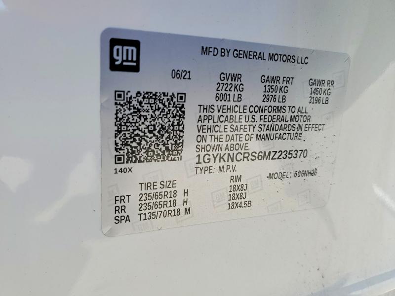Aukcja sprzedaży 2021 Cadillac Xt5, vin: 1GYKNCRS6MZ235370, numer aukcji: 98988165