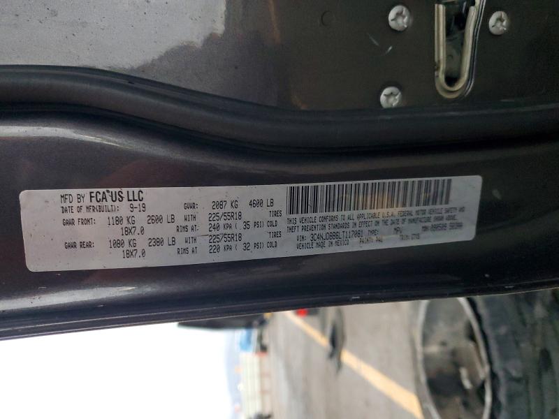 98621115 :رقم المزاد ، 3C4NJDBB6LT117081 vin ، 2020 Jeep Compass مزاد بيع
