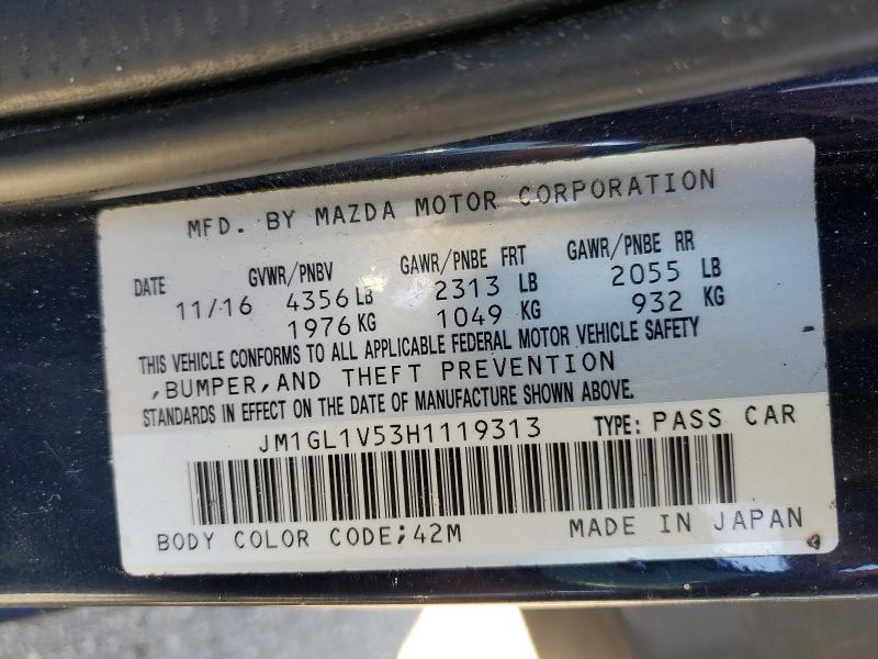 74367525 :رقم المزاد ، JM1GL1V53H1119313 vin ، 2017 Mazda 6 مزاد بيع