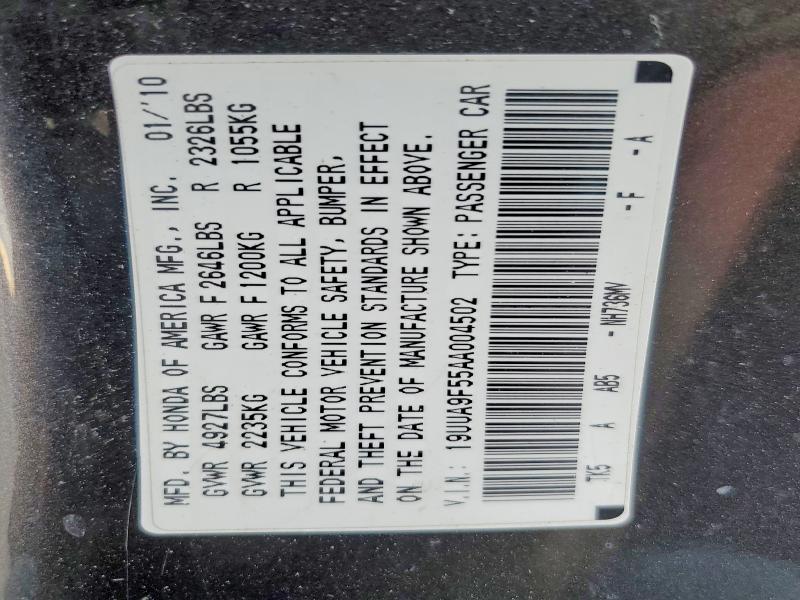 2010 Acura Tl მანქანა იყიდება აუქციონზე, vin: 19UUA9F55AA004502, აუქციონის ნომერი: 98271485