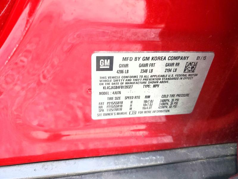 Продаж на аукціоні авто 2015 Buick Encore, vin: KL4CJASB4FB139327, номер лоту: 72950965