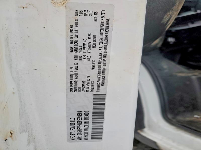 Продаж на аукціоні авто 2023 Ram Promaster 3500, vin: 3C6MRVHG6PE599369, номер лоту: 97620015