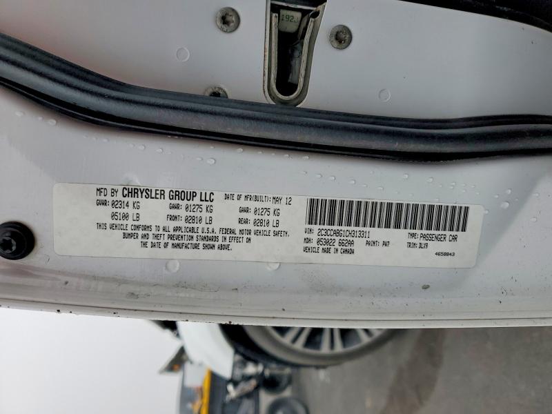 2012 Chrysler 300 მანქანა იყიდება აუქციონზე, vin: 2C3CCABG1CH313311, აუქციონის ნომერი: 75490525