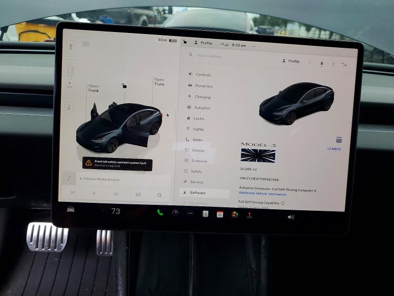 97238455 :رقم المزاد ، 5YJ3E1ET1SF987588 vin ، 2025 Tesla Model 3 مزاد بيع